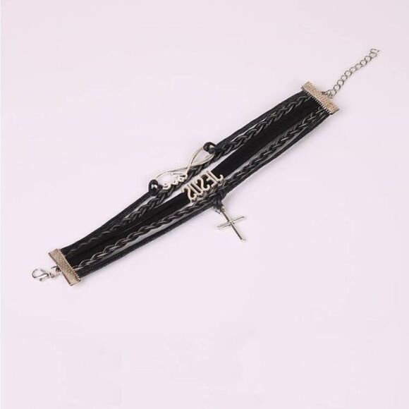 I love Jesus fake leather bracelet - Picture 4 of 8